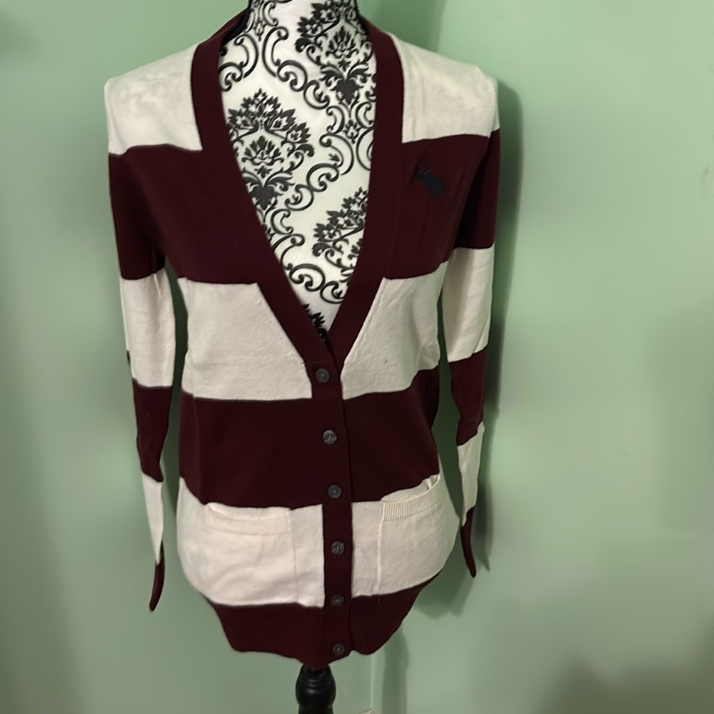 Abercrombie and Fitch cardigan striped sweater